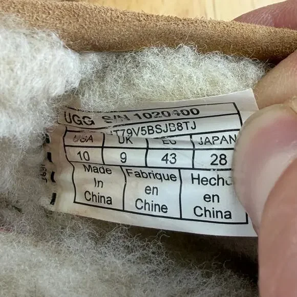 UGG Campfire Slip-On Chestnut Sheepskin Slippers Men’s Size 10 US - Picture 7 of 7